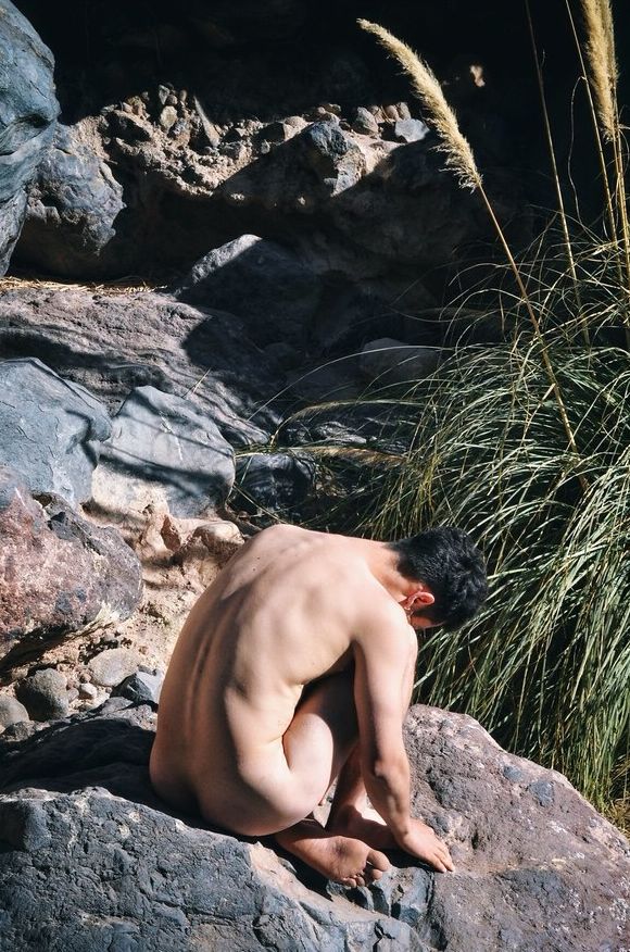 Among rocks